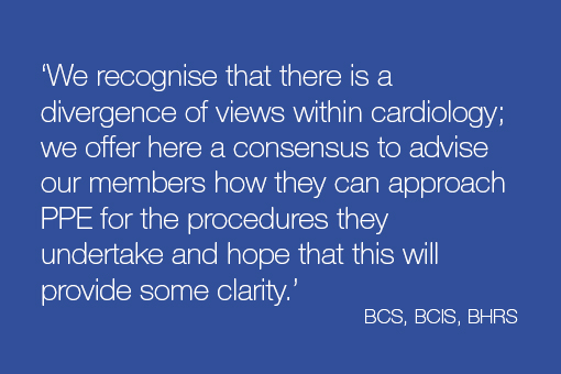 BCS, BCIS & BHRS statement on PPE PHE guidance